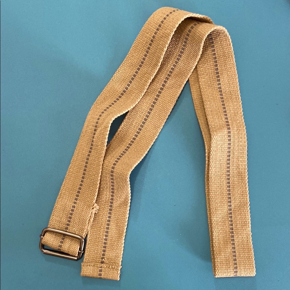 Khaki Canvas Belt w/Metal Buckle